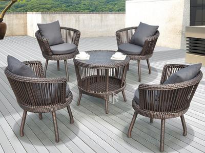 1+4 Leisure Furniture Set DR-3172A Rattan Outdoor Table And Chairs