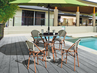 Outdoor leisure simple rattan bar table and stool 1+4 - DR-4128
