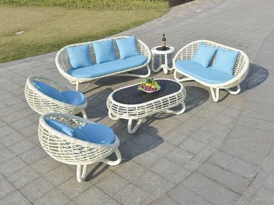 Fancy Round Stylish PE Rattan Outdoor Furniture Sofa Set - DR-2186