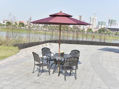 120cm Table & Chair - DR-3250BT& DR-3266C Outdoor Aluminum Dining Set