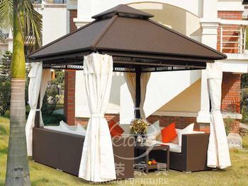 Resort Rattan Patio Luxury Garden Gazebo 300*300cm Garden Pavilion DR-1102